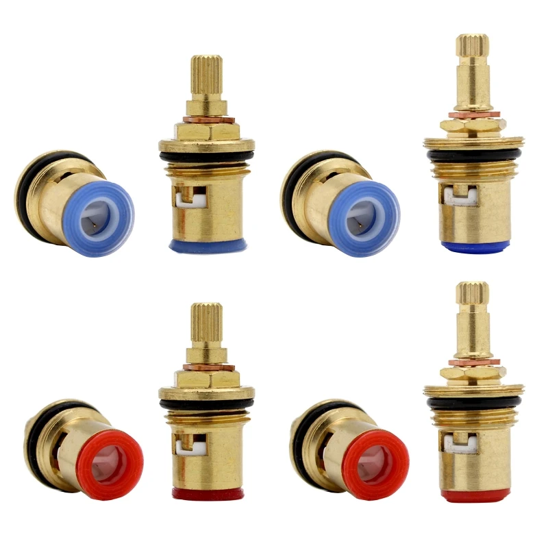 Replacement Brass Ceramic Disc Tap for Valve Quarter Turn Cartridges Gland Insert 20 Teeth Bathroom Faucet Accessor