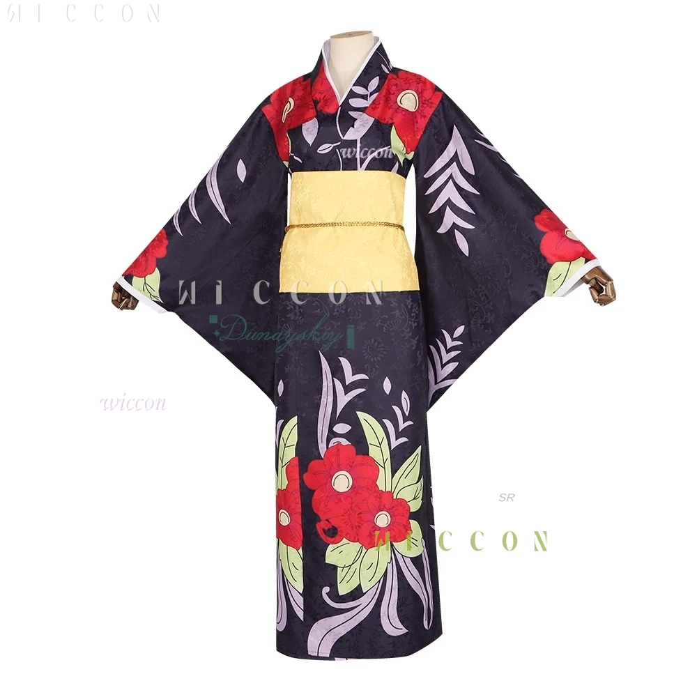 

Костюмы на Хэллоуин, аниме Tamayo, кимоно с принтом, прическа, парик, аксессуары для косплея, женское кимоно, пояс для взрослых и женщин, disfraz 2104