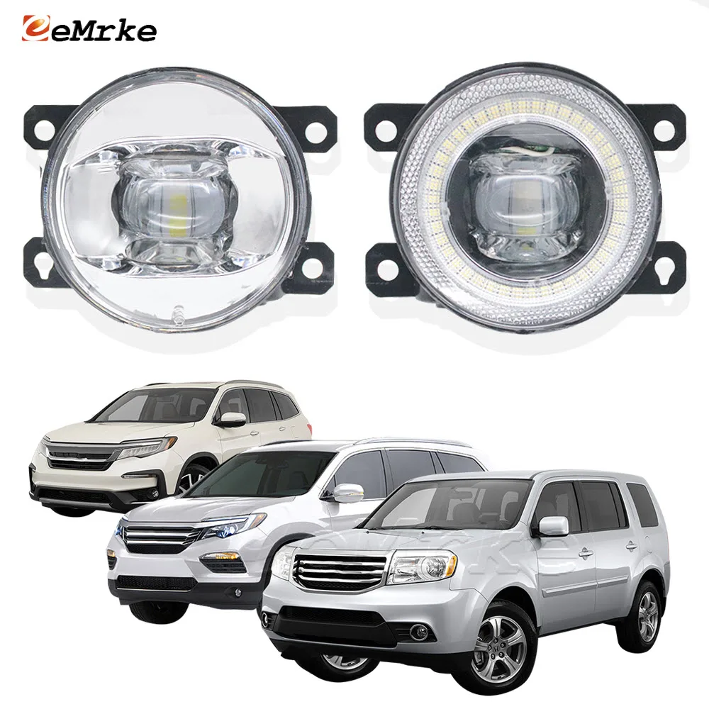 

Led Angel Eyes DRL Daytime Running Light Halo for Honda Pilot YF MK 2 2012-2014 Pilot III 2015-2022 Fog Lamp Assembly with Lens