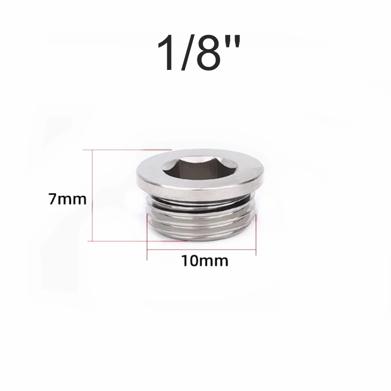 100PCS Internal Hex Plug with O-ring  G1/8''