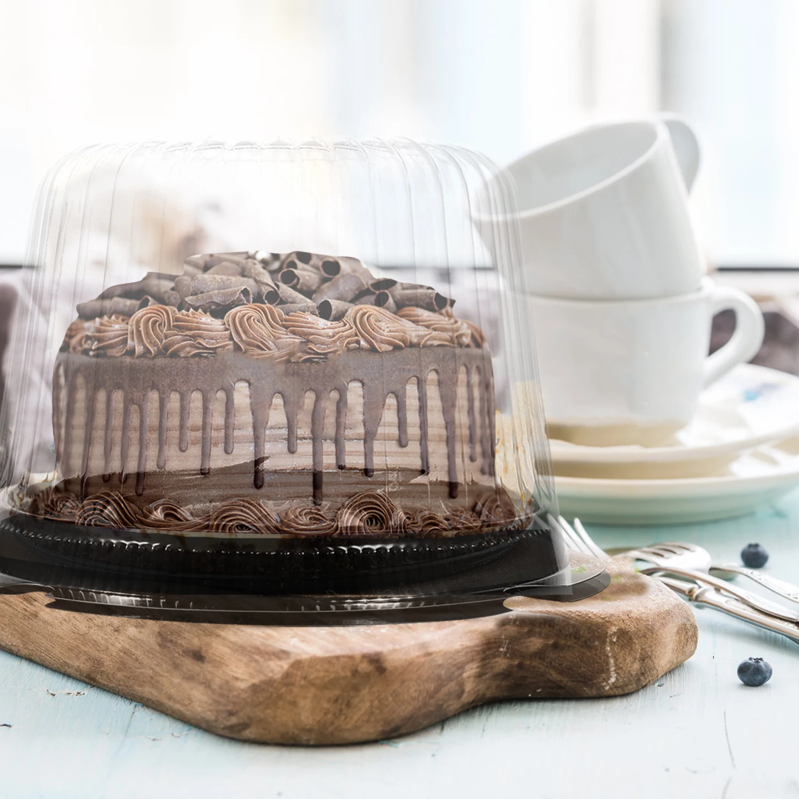 

10pcs Clear Plastic Cake Containers 4Inch With Lid Premium Food Grade Cheesecake Boxes For Cupcakes Packaging Party Baking
