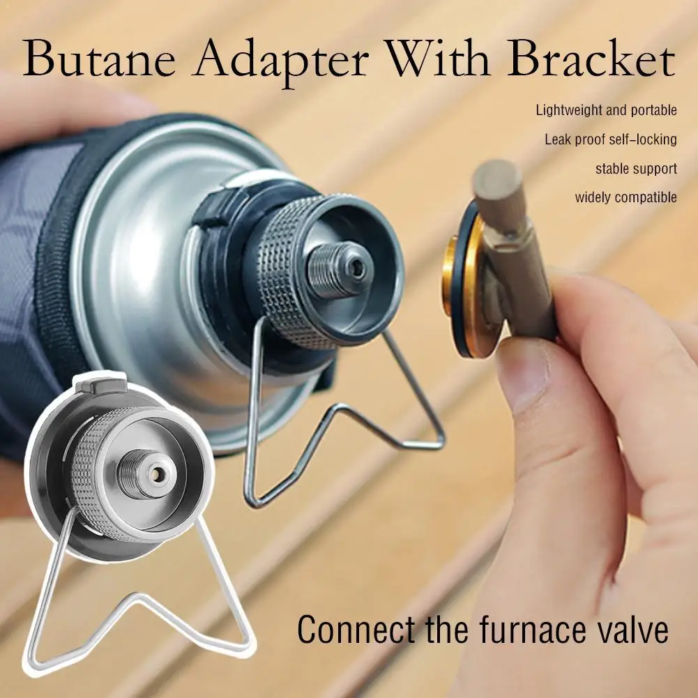 Adaptador Portátil para Estufa de Gas, Conector de Aleación de Aluminio para Cocina de Gas Butano, Adaptador de Válvula de Rosca para Tanque de Gas, Boquilla de Salida, Adaptador de Botella