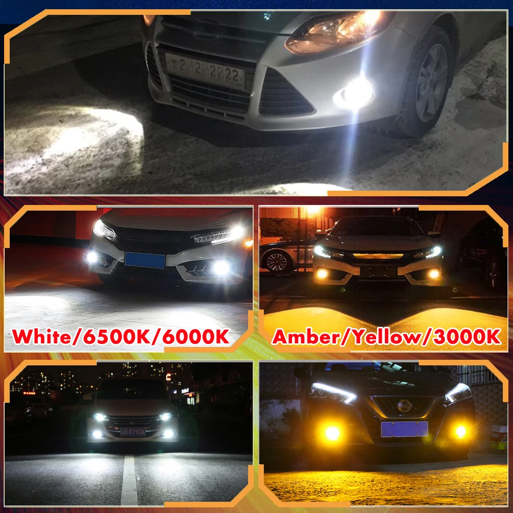 2X Led مصباح الضباب ضوء لمبة H4 H7 H8 H9 H11 9005 HB3 9012 HIR2 DRL ل فيات 500 تيبو 500 أبارث Egea 600 Ducato 250 124 6000K 12V