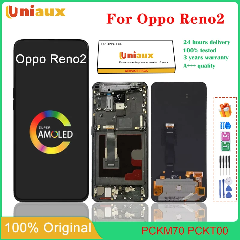 

6.5'' AMOLED For OPPO Reno 2 Mobile Phone LCD Screen Display assembly Touch Screen LCD Panel Replacement