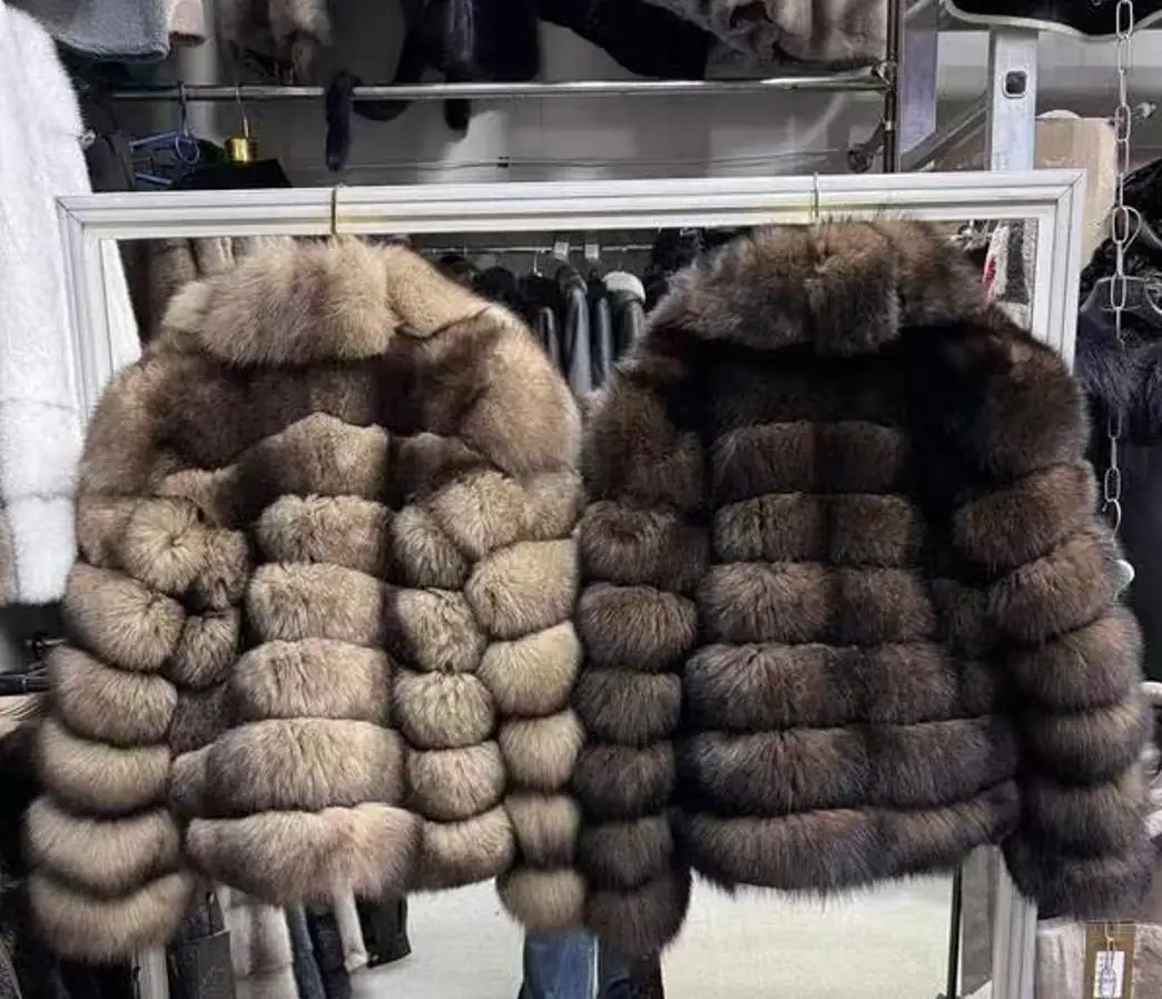 Manteau en vraie fourrure de renard pour femmes, veste de transformation détachable, gilet amovible, épais, chaud, solide, luxe, mode