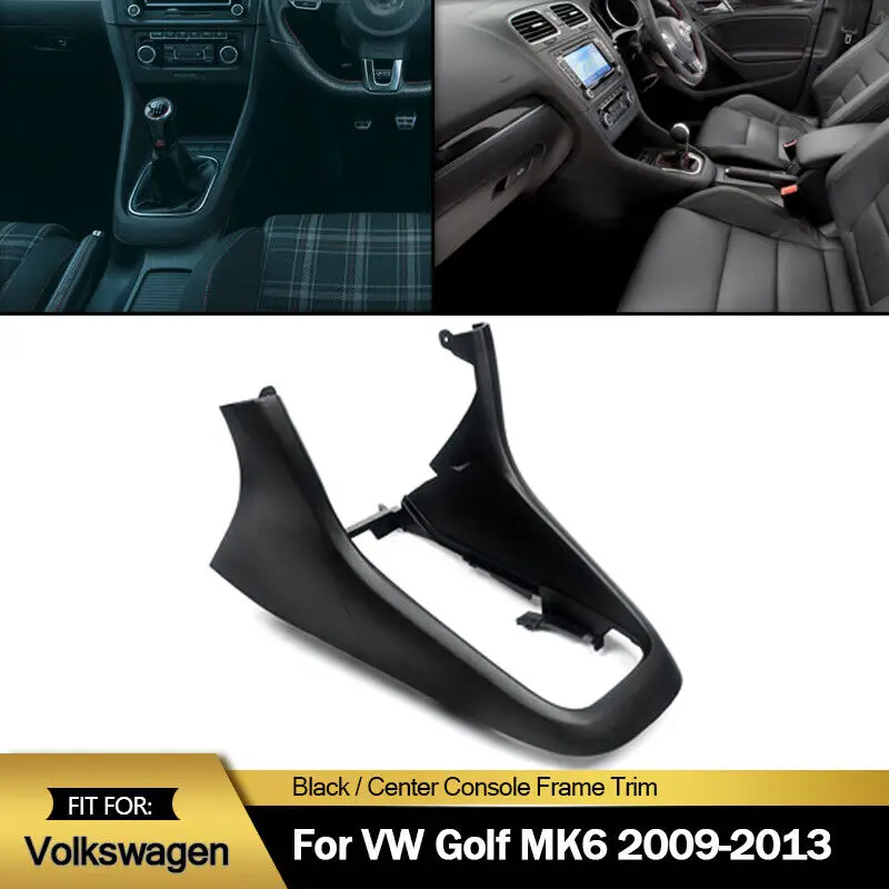 For Volkswagen VW Golf MK6 2008-2013 Front Center Console Gear Shift Knob Frame Cover Surround Trim Decoration 5K0863680