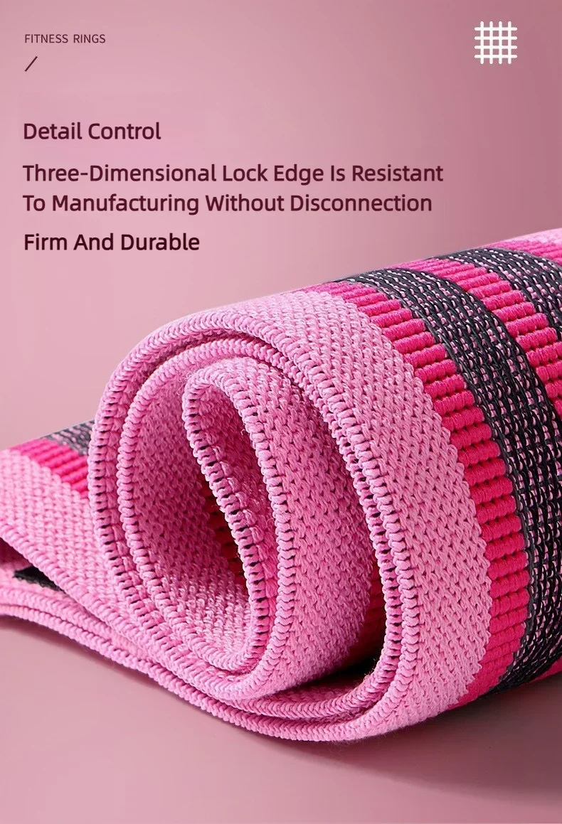 Rutschfeste Stoff-Booty-Bänder, breitere Widerstandsbänder für Hüfte und Beine, Workout, Heimfitness, Pilates, Yoga, Stretching für Frauen und Männer – Detail 10
