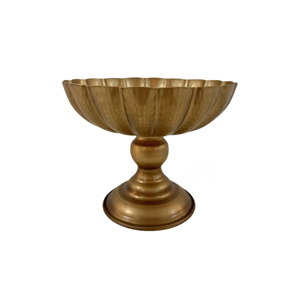 Stable Metal Compote Bowl Vase for Centerpiece Use During Gatherings Celebrations and Routine Home Enhancement