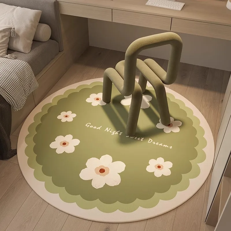 النفط اللوحة زهرة السجاد المستديرة الحد الأدنى الطبيعة عدم الانزلاق البساط غرفة نوم غرفة الدراسة غرفة المعيشة النباتية ديكور الكلمة حصيرة #2