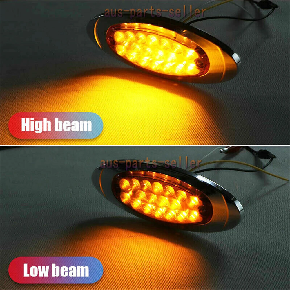 10PCS Trailer Light 18LED Side Marker Light Auto Lorry Bus Tail Brake Lights Turn Signal Freightliner Truck Markering Light