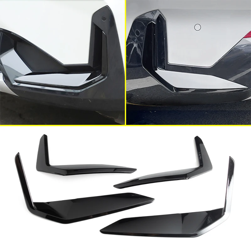 

Front + Rear Bumper Moulding Trims For BMW X1 iX1 2023-2026 Grille Fog Light Styling Glossy Black