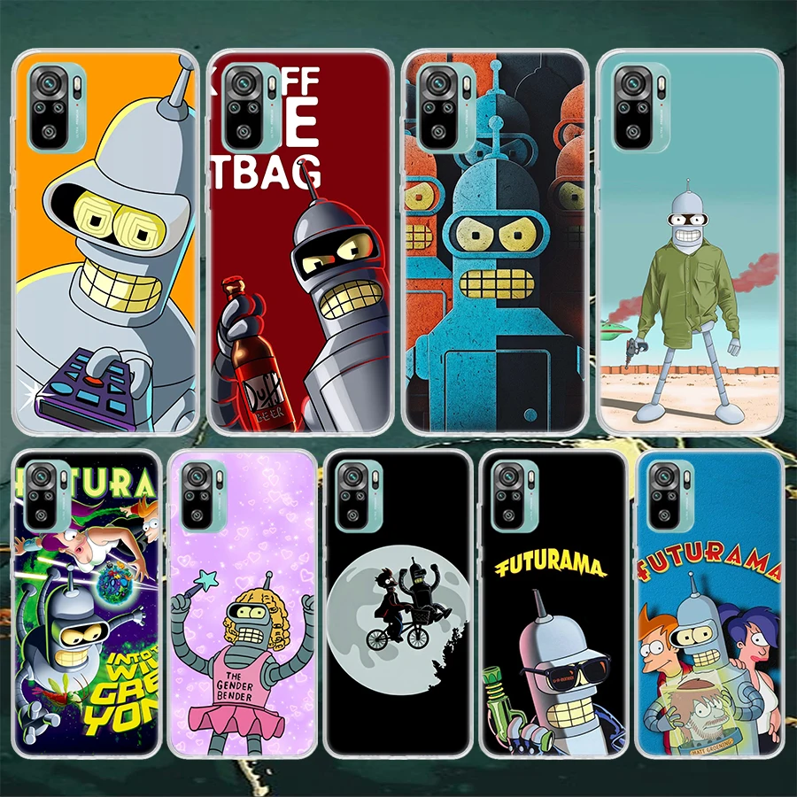 Cartoon F-Futuramas Soft Phone Case For Xiaomi Redmi 10 10A 10C 9 9A 9C 9T 12 12C 8 8A 7 7A 6 6A S2 K20 K40 Pro 10X K30 Coque