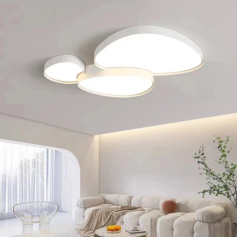 Modern Living Room LED Ceiling Lights Nordic Home Decor Indoor Bedroom Lamp Black White AC 90-260V Ceiling Chandeliers Lighting