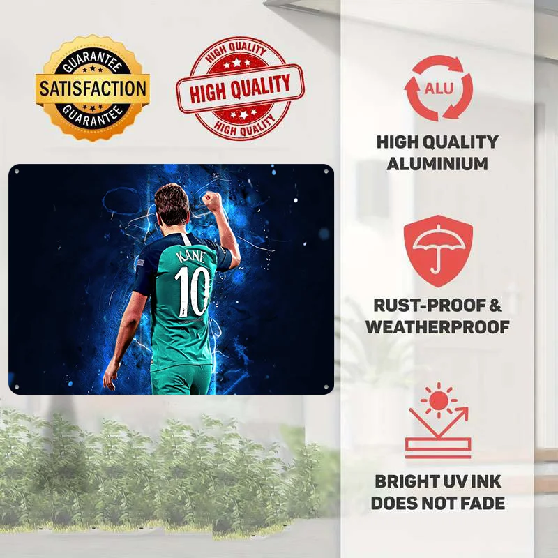 Harry Kane Football Metal Poster Custom Wall Art Retro Vintage Tinplate Signs for Man Cave Bedroom Decoration Room Wand Deko