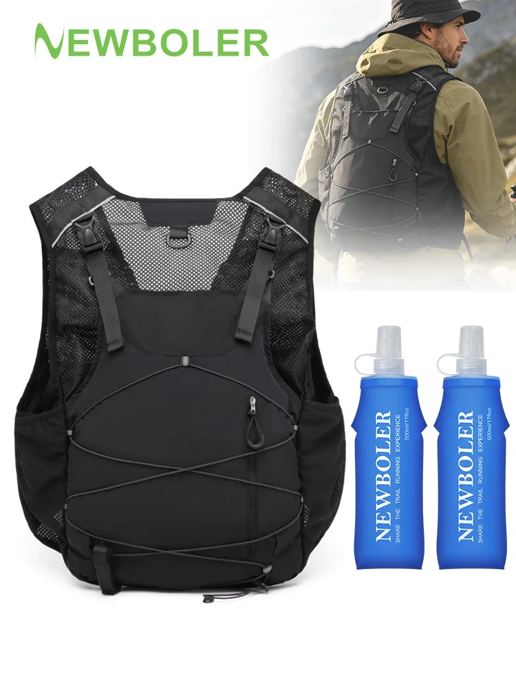 AliExpress NONE NEWBOLER Breathable Hydration Vest Trail Running Backpacks Lightweight Cycling Run Jogging Marathon Backpack Riding Climbing Bag