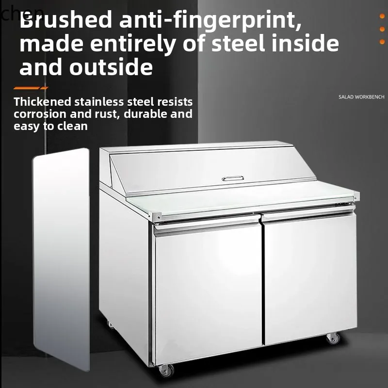 HXL Salad Workbench Refrigerated Freezer Workbench Cold Storage Fresh-Keeping Operation Table