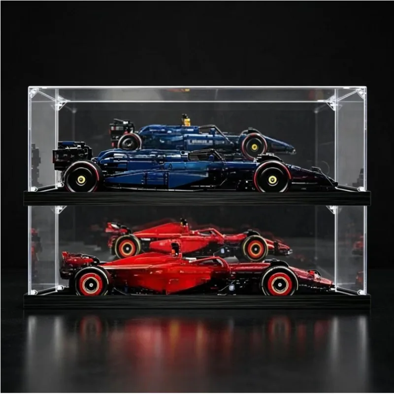 Acrylic Display Case Dust Cover For Racing Car Model 42141 42207 42171Collectible Figure Storage Showcase Box Model Not Included