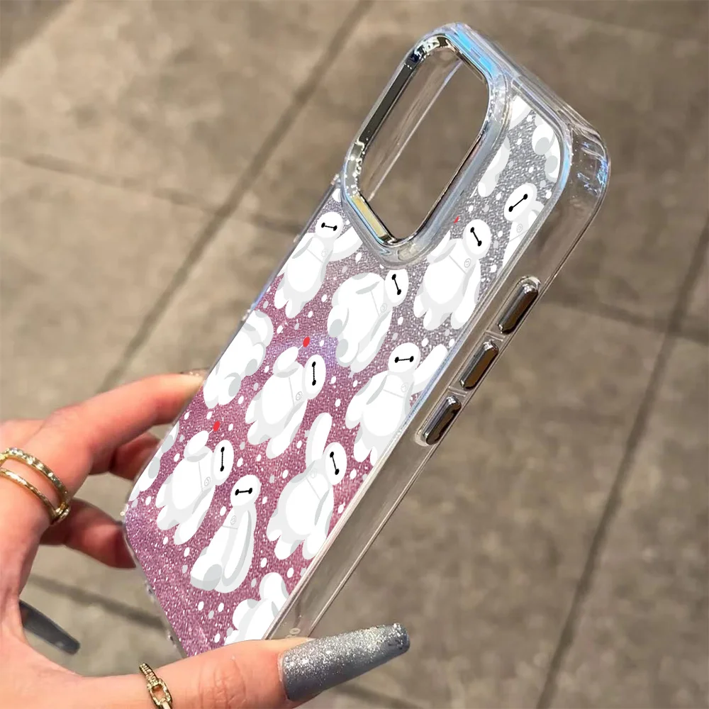 귀여운 눈사람 도금 투명 폰 케이스 (OPPO Reno2 Reno4 Reno5 Reno6 Reno8 Reno11 Reno12 Reno13 Z T F Pro 4G 5G 용)