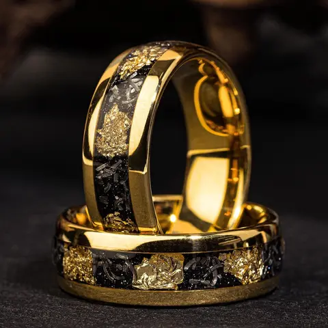 8MM Meteorite tungsten ring anillos bague homme pareja de compromiso fashion jewelry Men's wedding bands engagement rings gifts