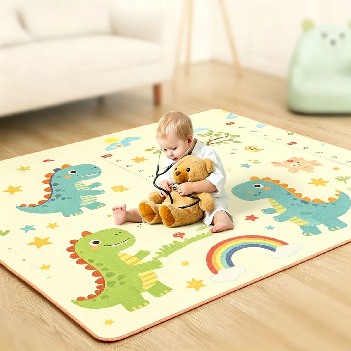 Tapete de Atividades para Bebês, Brinquedos para Crianças, Tapete para Quarto de Bebê, Almofada para Engatinhar, Tapetes Dobráveis, Carpete para Bebê,