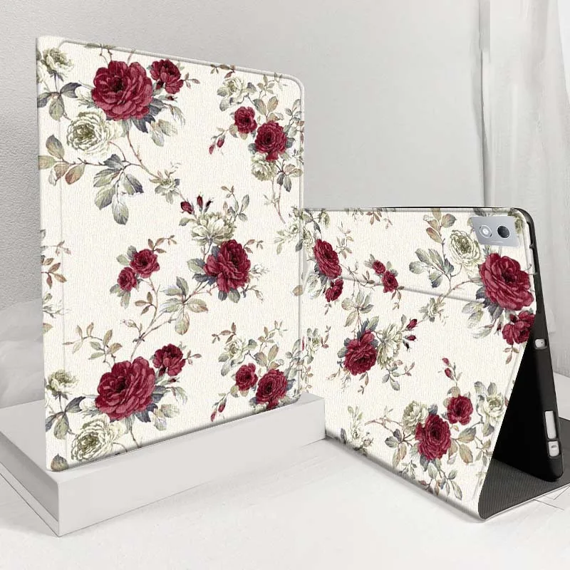 

Чехол для планшета Lenovo Pad Legion Xiaoxin Tab Y700 K10 M10 P11 3rd Pro GT Plus Gen 5G с синим цветочным узором и изображением птиц