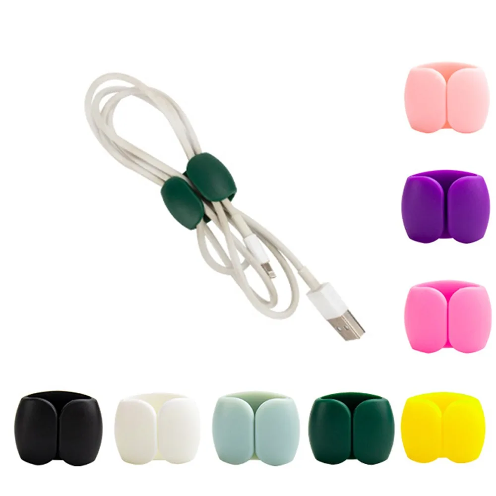 10Pcs Portable Charge Cable Protectors Durable Easy to Use Multipurpose Wire Organizer Buckle Reusable Data Cord Clip Travel