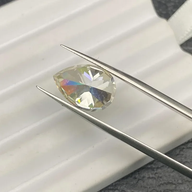 Rupostal-Pierre précieuse de moissanite formage jaune originale, belle, bijoux fins, exécutif avec certificat, réussite, testeur de diamant