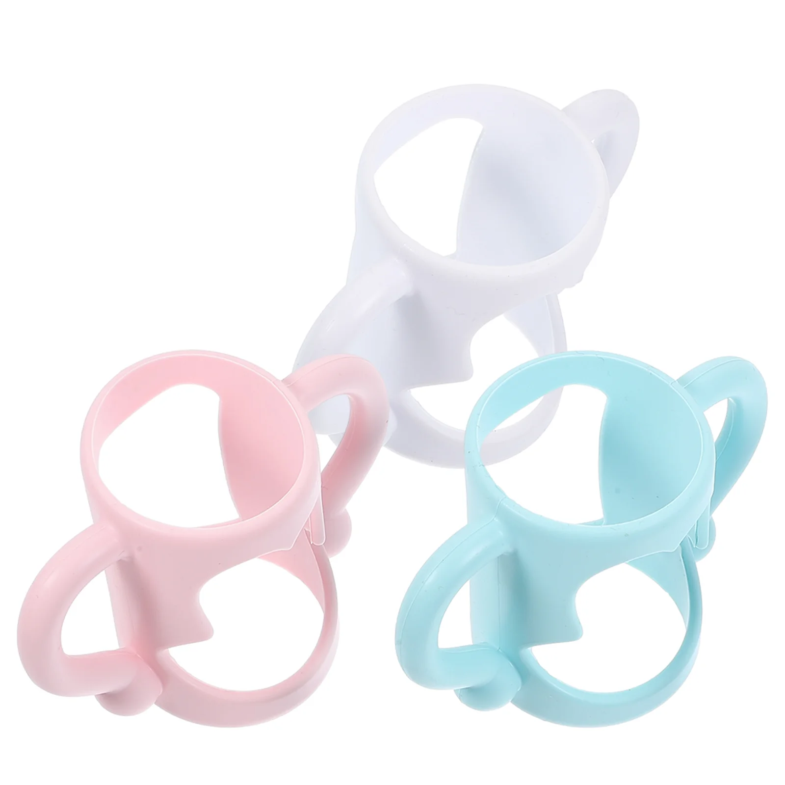 3 Pcs Bottle Handle Baby Holder Milk Infant Silica Gel Silicone Feeding Bottles for Toddler