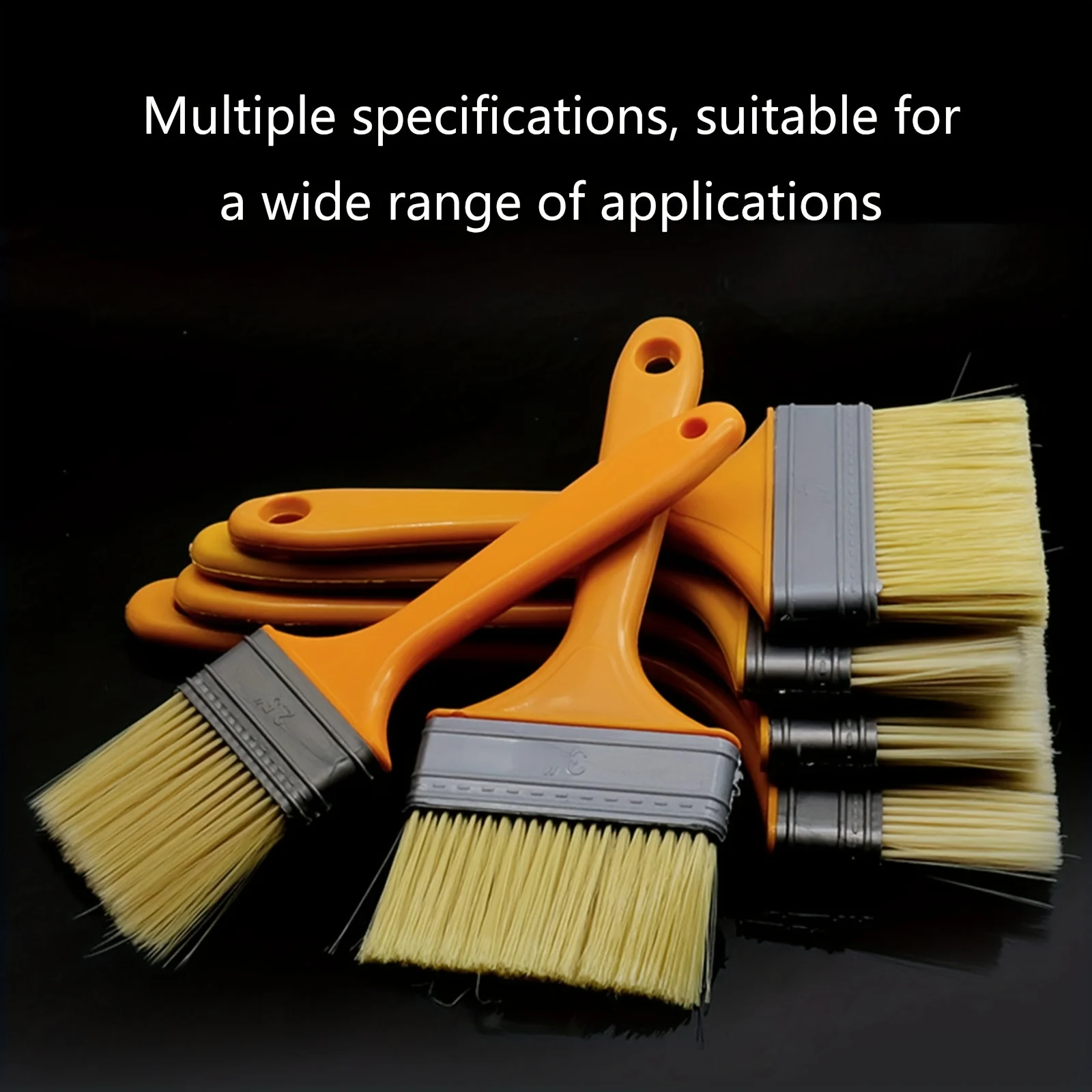 مجموعة فرش طلاء بمقبض بلاستيكي مكونة من 5 قطع - فرش بأحجام مختلفة، مناسبة للرسم والتنظيف وتطبيق الجدار. #6