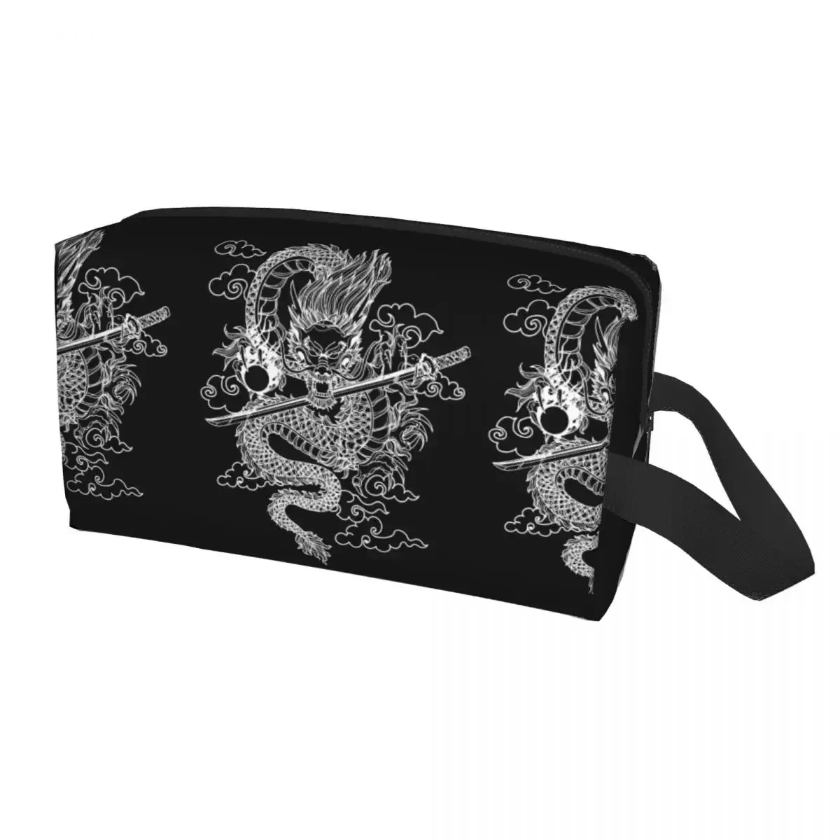 Travel Dragon Toiletry Bag Cute Japanese Oriental Mythical Makeup Cosmetic Organizer for Beauty Storage Dopp Kit Case