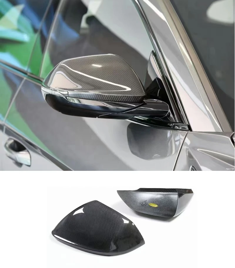 

Dry Carbon Fiber Rearview Side-Door Wing Mirror Caps Replacement OEM Style For Audi Q8 SQ8 RSQ8 For Lamborghini Urus 2018-2024