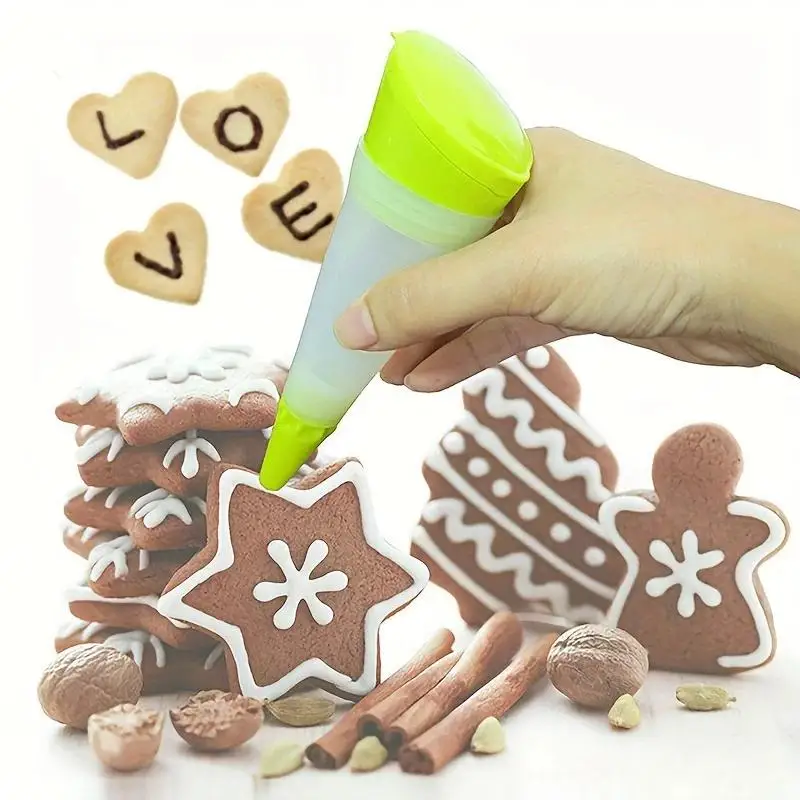 Silicone Food Writing Pen Chocolate Decorating Tools Cake Mold Cream Cup Cookie Icing Piping Pastry Nozzles Kitchen Accessories