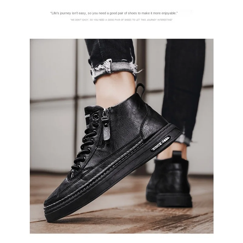 

Men's Leather Shoes 2026 Spring Business Work Low-Top Casual Wear-Resistant Fashionable British Style All-Mat Low Help
