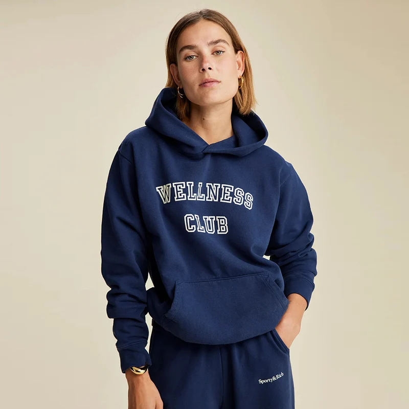 

Autumn Winter Women's Hoodie Fce Lined Printed Letter Casual Street Sle Long Sve Cotton Blend Inner Liner Sweatirt