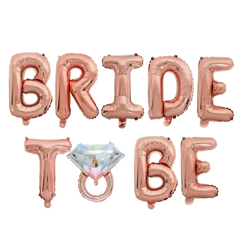 Sposa in oro rosa per essere lettera Palloncini foil Banner di carta Sposa Sash Decorazione per addio al nubilato Matrimonio Forniture per addio al
