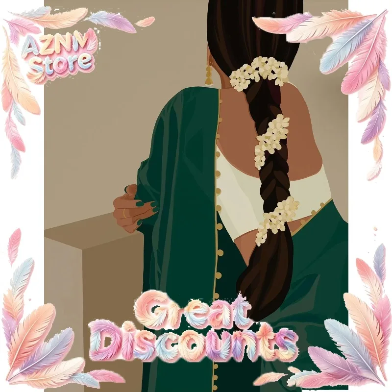Póster en Lienzo con Retrato de Mujer India en Sari Leyendo un Libro, Ilustración de Chica del Sur de Asia, Cuadros Nórdicos para Decoración del Hogar
