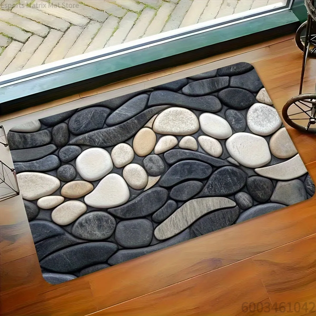 pebble bathroom carpet, absorbent, anti slip, quick drying shower room, bathroom door mat, home decoration