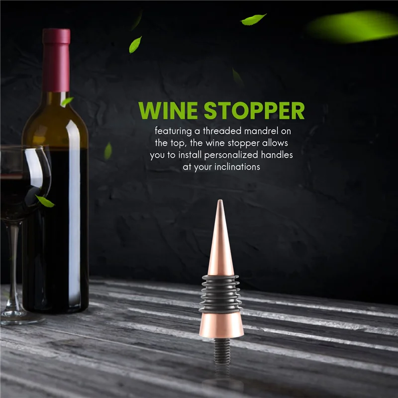 A04G-Blank Bottle Stopper Classic Bottle Stopper With Threaded Post Wine Stopper Insert Hardware For Wine Turning DIY Project