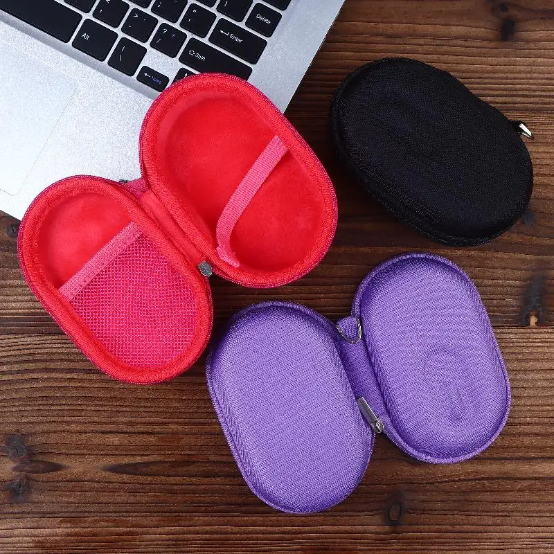 【Portable EVA Hard Shell Mouse Storage Case Wireless Gaming Mouse Travel Zipper Bag Anti-slip Protective Pouch】