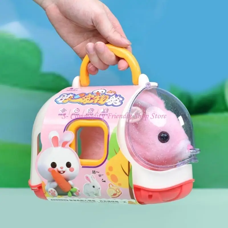 

85ae Электрическая лаяя моделирование собак PET Поднимите игрушечные ходьбы животные с носителями плюшевые собачьи интерактивные