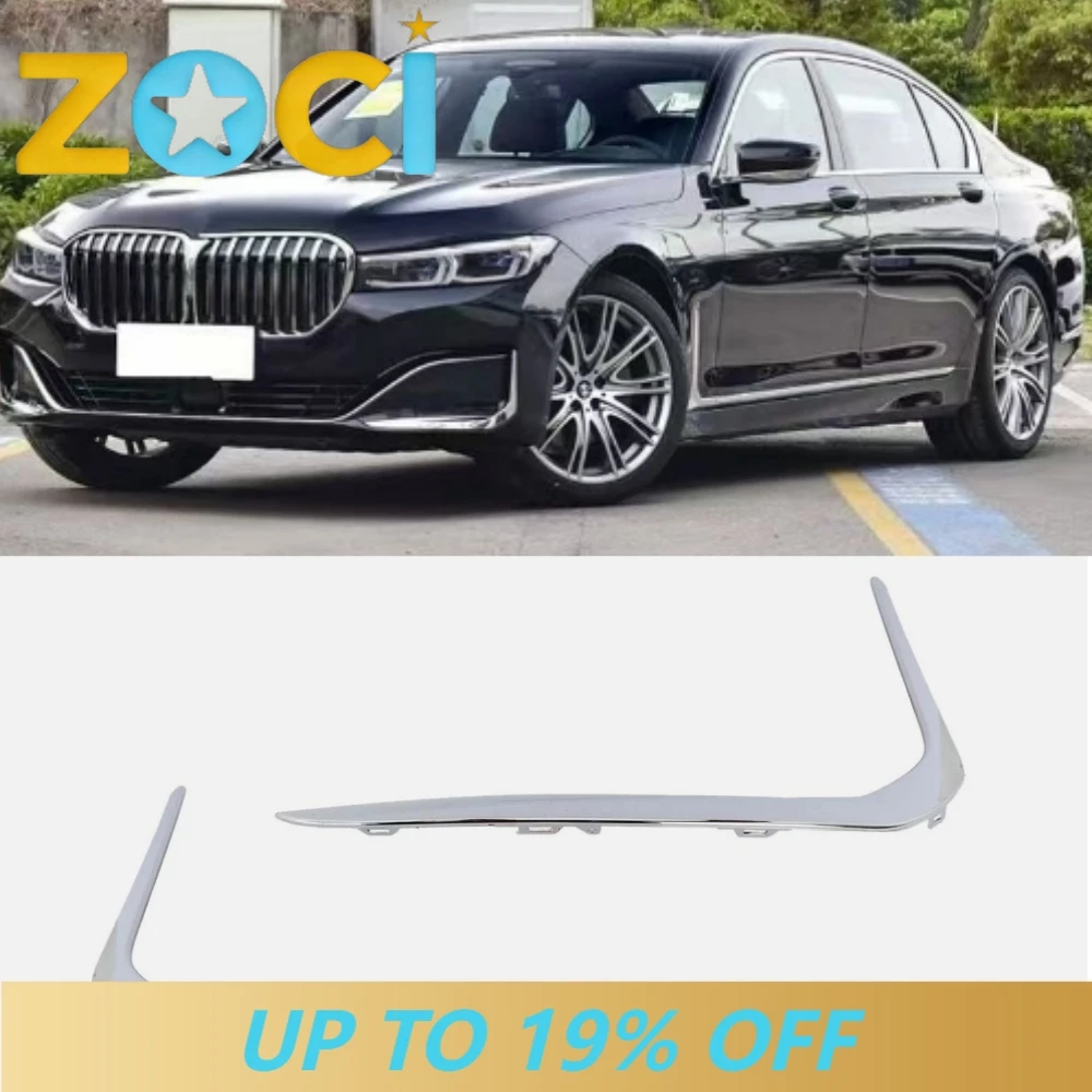 Bumper Trims Molding Front Left & Right Side 51117475195 51117475196 For 2020-2022 BMW 7 series G12 740I 750I 750LI
