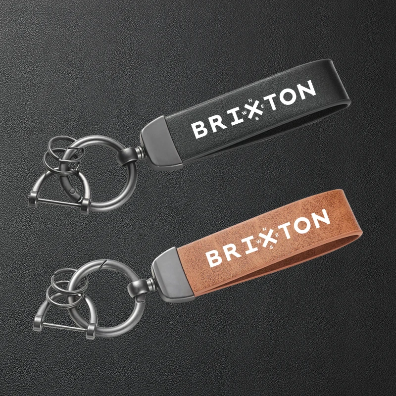 Für Brixton Cromwell 125 1200 Crossfire Storr 500 Sunray Felsberg 125 250 Hochwertiges Leder Motorrad Schlüsselanhänger Halter Schlüsselanhänger