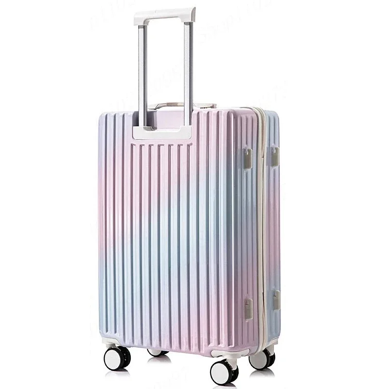 Gradiënt Colour 28 Inch Koffer Groot Formaat Rollende Bagage 20 Inch Mode Handbagage Koffer Rits Pc Trolley Case