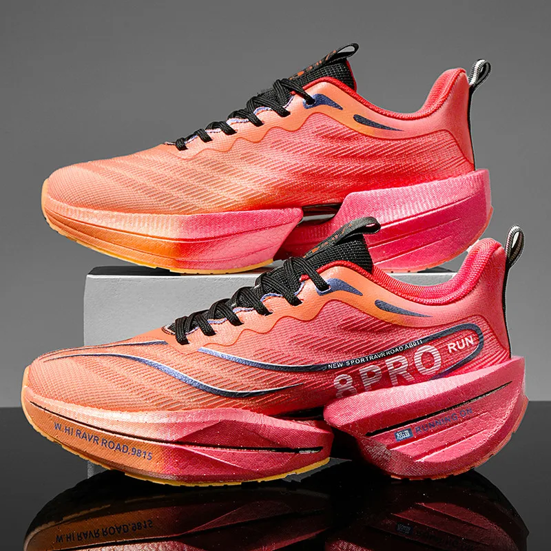 جديد احذية الجري الرياضية الرجال ماراثون تنفس مريحة النساء التدريب الرياضي في الهواء الطلق أحذية رياضية وسادة هوائية لوحة الكربون #5