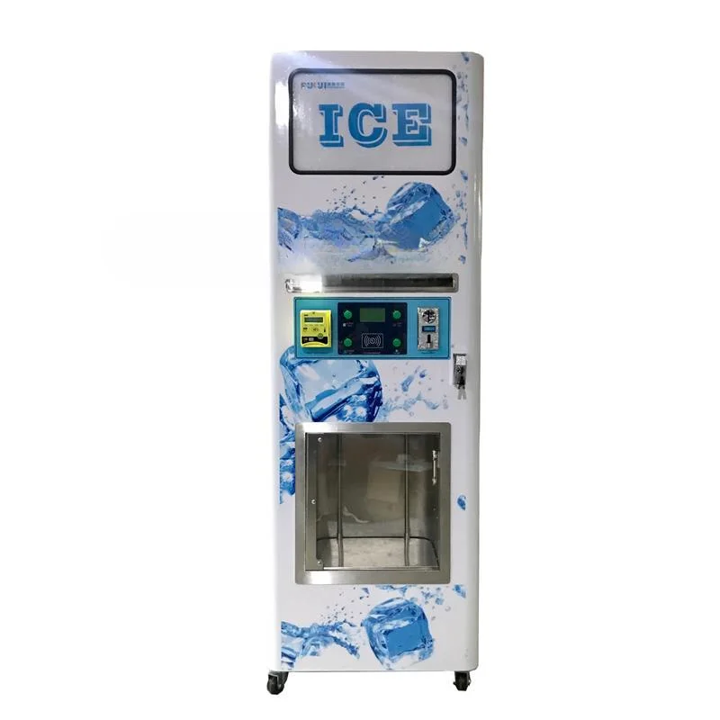 140kg capacity Outdoor Ice Vending Machine With Auto Bagging Ice Cube Maker Customized Vending Machine Touch Screen Kiosk