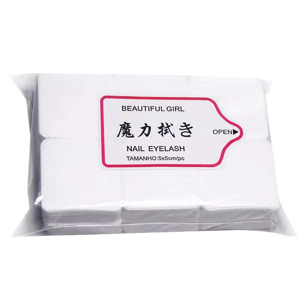 300/1000 قطعة مسمار وسادات قطنية خالية من الوبر هلام مزيل طلاء الأظافر مناديل تمديد الغراء تنظيف منصات الوبر الحرة التشطيب مسح