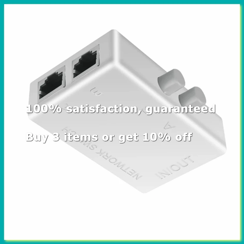 RJ45 Network Switch 2 Port LAN Ethernet Network Box Switcher RJ45 Splitter Dual 2 Way Port Manual Sharing Switch Adapter-DTD2