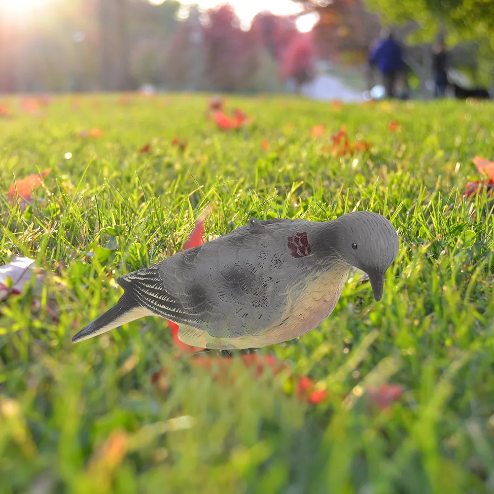 

2Pcs Artificial Pigeon Hunting Decoy Lightweight Plastic Pigeon Clip Design Realistic Bird Decoration Garden Ornament Landscape