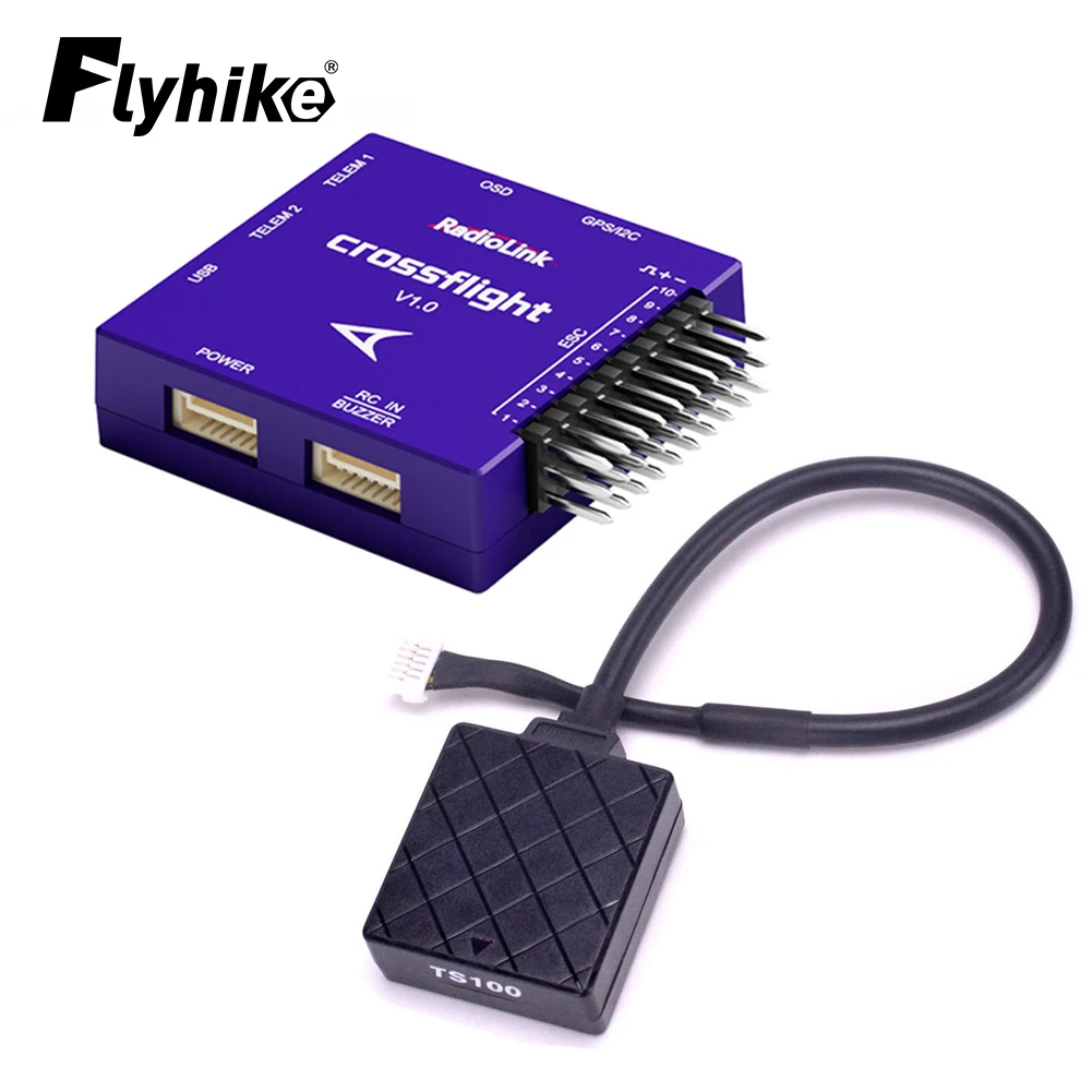 Radiolink Crossflight Flight Controller w/ Mini M8N GPS 10 PWM Channels for Drone Helicopter Airplane Helicopter Car Boat