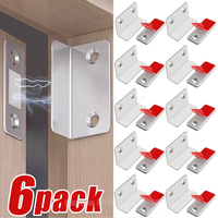No Nail Needed Adhesive Drawer Magnet Cabinet Catches Stopper L-type Ultra Thin Door Strong Magnets Invisible Lock Closet Closer